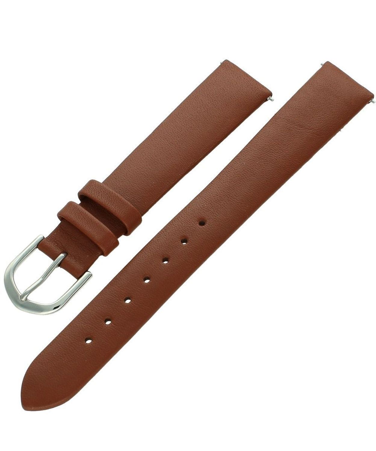 Skórzany pasek Bisset 16mm – brązowy, stalowa sprzączka w kolorze srebrnym.jpg